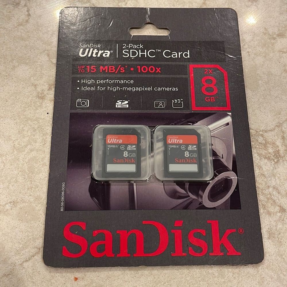 SanDisk 2 pack SDHC cards FINAL PRICE